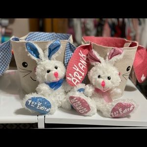 Personalized Baby’s First Easter Basket and Buddy
